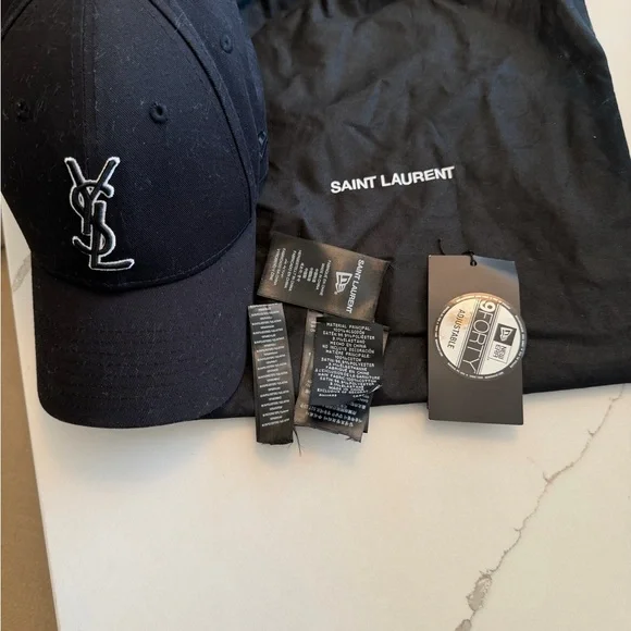 Saint Laurent YSL New Era Cassandra Cap in Canvas - Picture 2 of 7